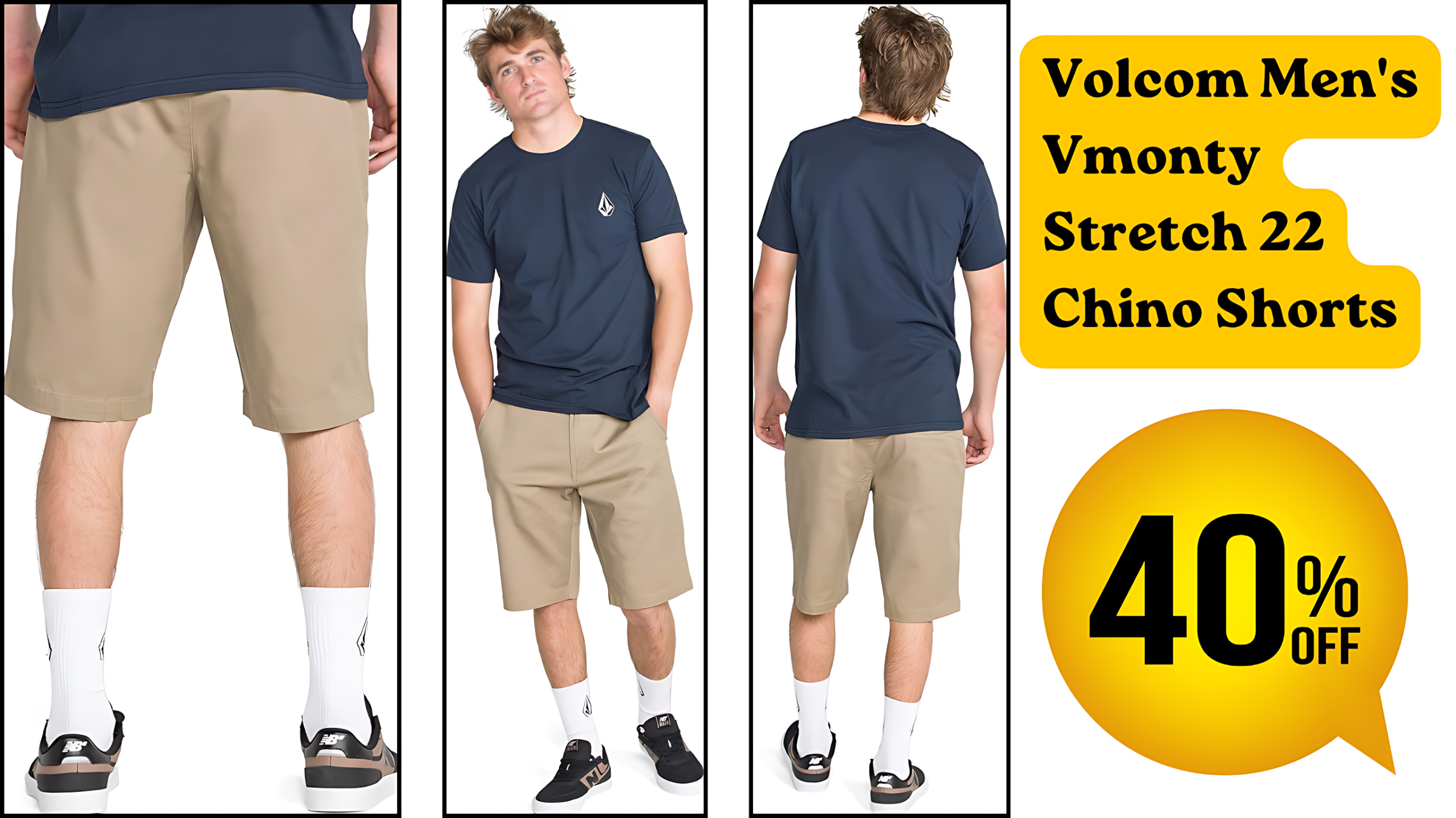 Men’s Volcom Vmonty Stretch Chino Shorts – Casual shorts with a modern fit and comfortable stretch fabric for summer