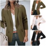 Cicy Bell Women's Casual Blazers Open Front Long Sleeve