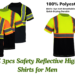 VENDACE 3pcs Safety Reflective High Visibility Shirts for Men